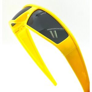 Women Sunglasses Fashion Shield Retro Yellow Frame Classic Running Golfing Shade